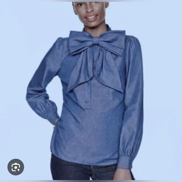 Kate Spade Chambray Bow Top - Picture 5 of 5
